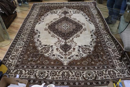A cream ground Tabriz carpet, 350 x 246cm